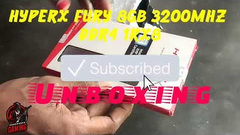 HyperX Fury 8GB 3200MHz DDR4 CL16 DIMM 1Rx8 (unboxing) video 🥰