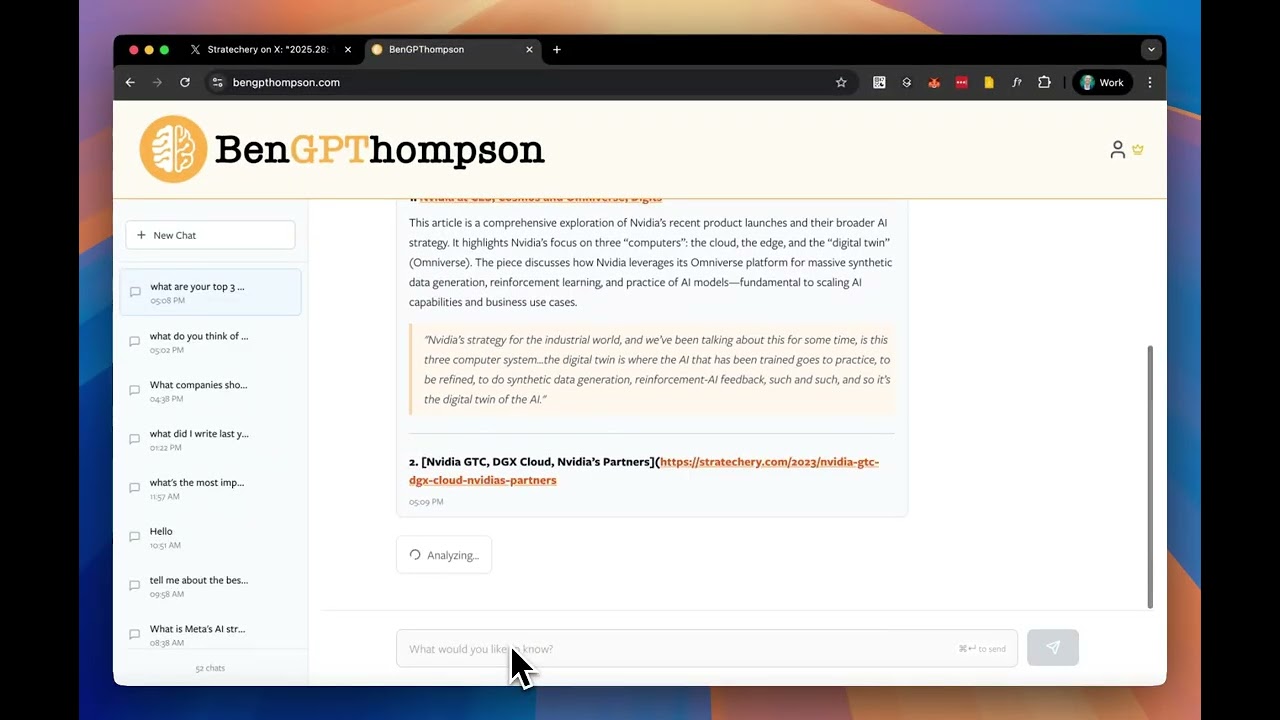 BenGPThompson discusses NVIDIA's AI strategy