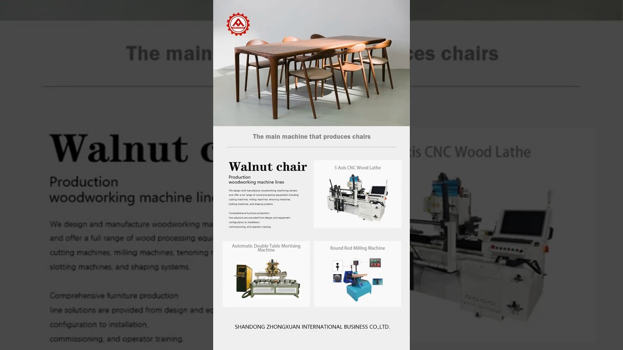 Walnut chair woodworking production lines High efficiency Low cost