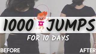 1000 skips for 10 days: Jump rope challenge | before & after results (+tips)