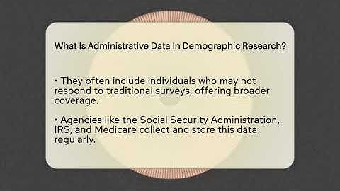 What Is Administrative Data In Demographic Research? - Demographic Data Answers