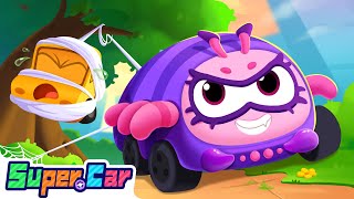 The Worm Car | Car Cartoon | Kids Cartoons & Nursery Rhymes | Super Car- Cars World