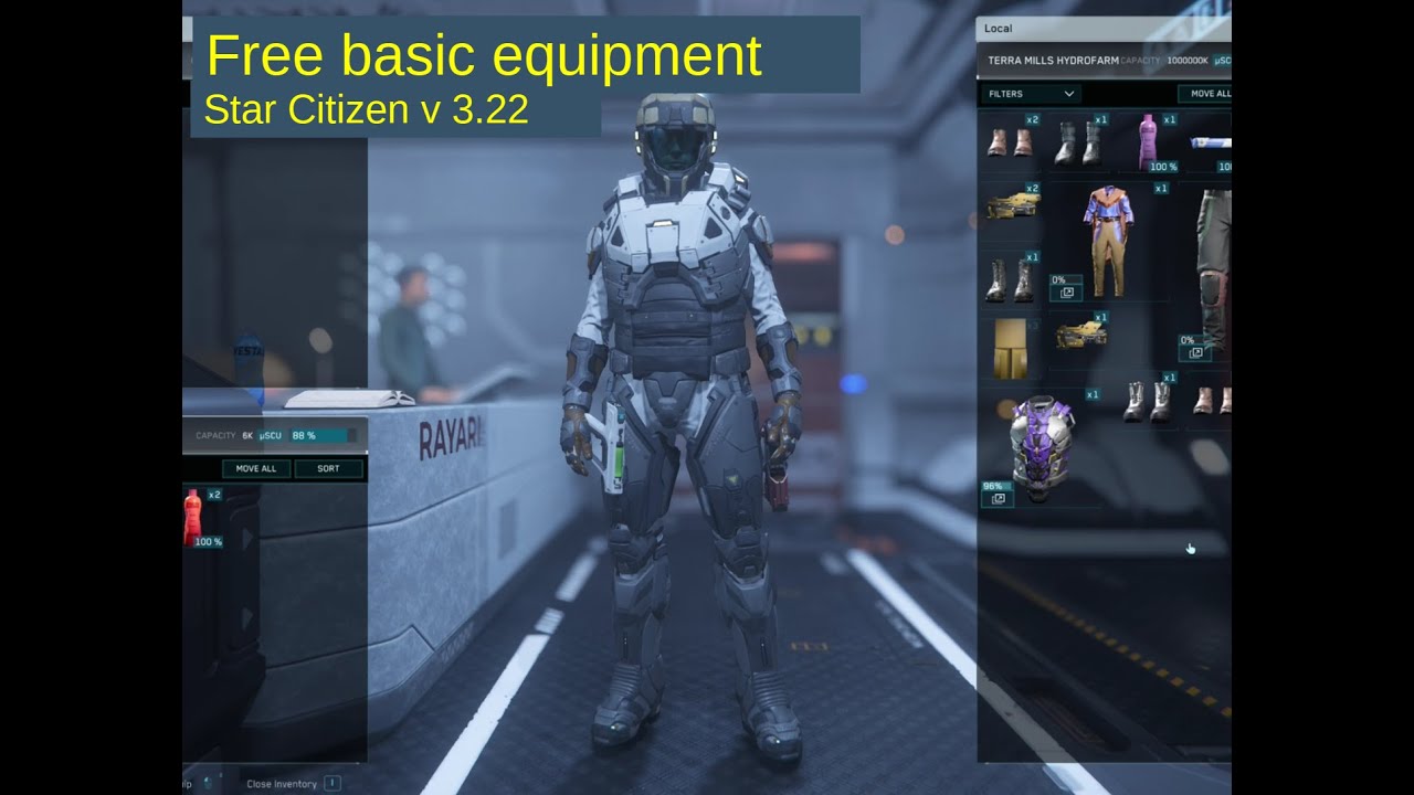 Star Citizen - 3.22 - New Player Guide - Basic equipment for free - YouTube