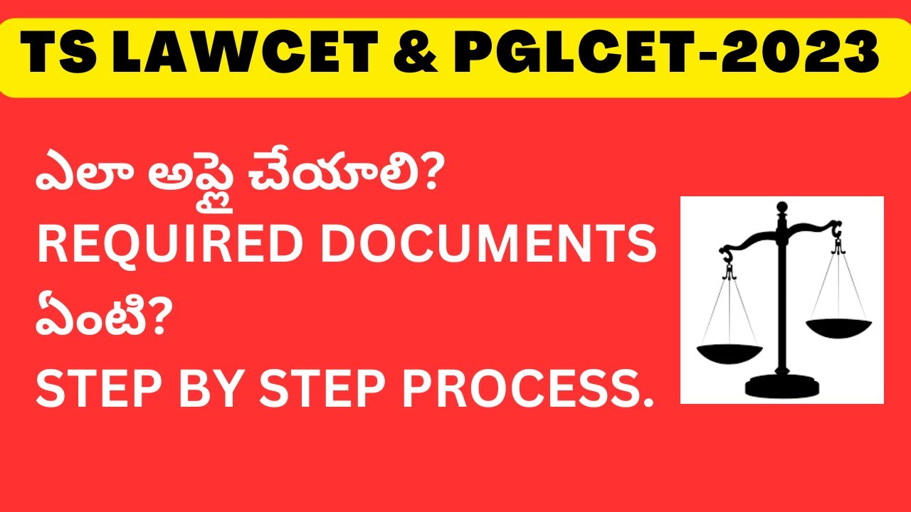 How to apply? Step by step explanation TS LAWCET & PGLCET 2023