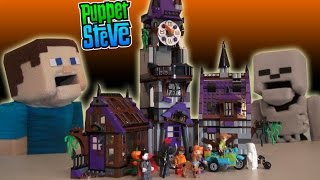 LEGO Scooby Doo Mystery Mansion set Story Adventure Minecraft Unboxing Review Puppet Steve