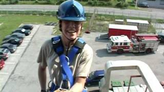 Aviano firefighters receive training on rappelling techniques
