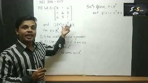 Csir Net/Jrf June-2017 Que.72(4.75 Marks) Linear Algebra