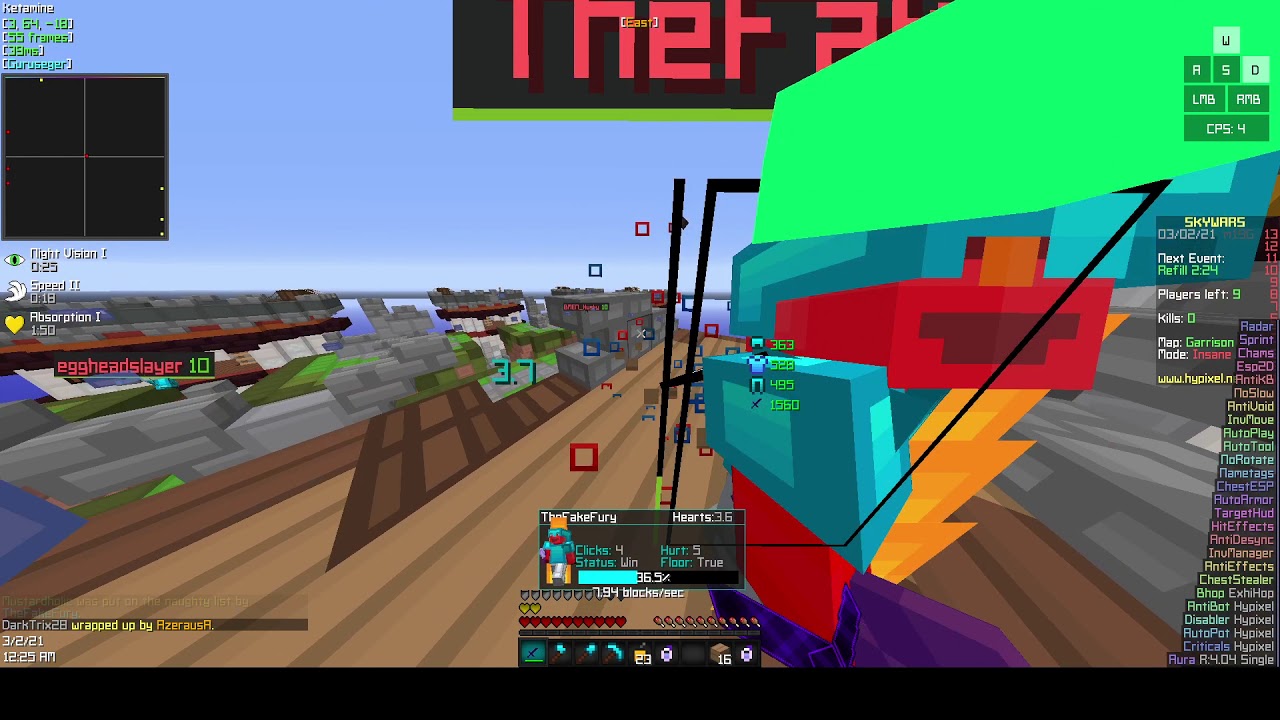 Hypixel Cheating w/Ketamine Client Staff Banned Edition CX