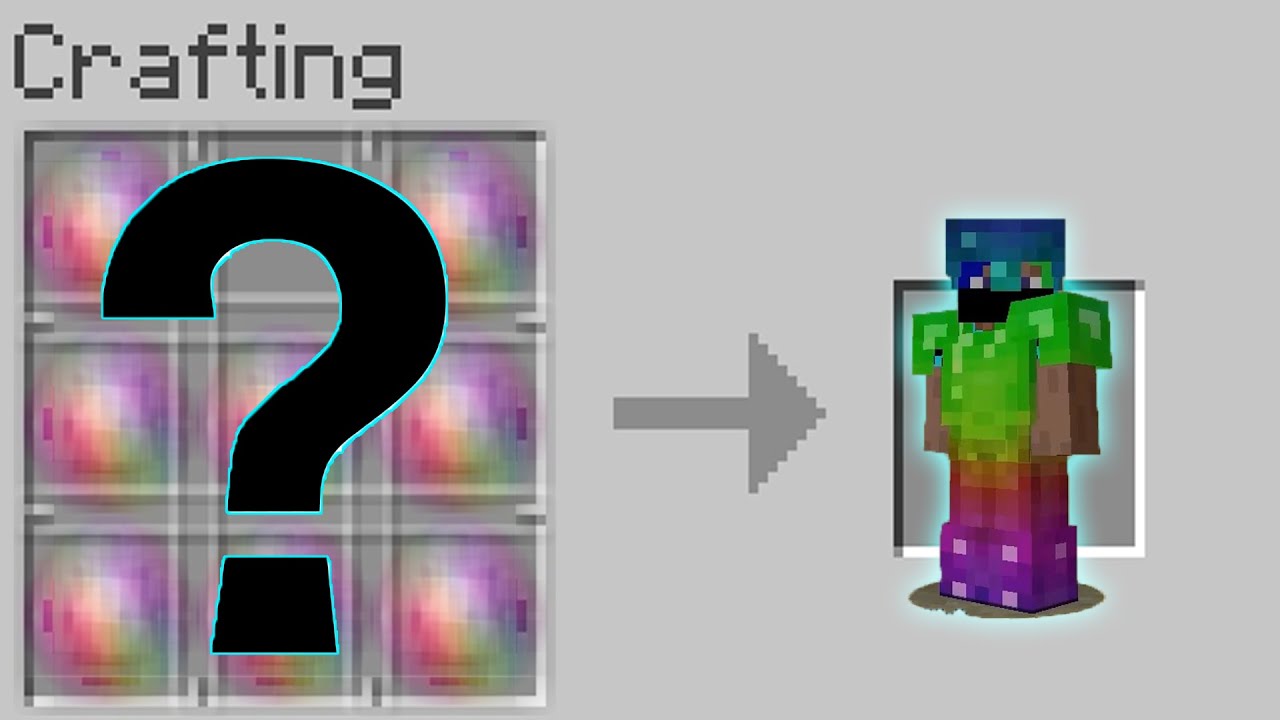 HOW TO CRAFT very cool RAINBOW ARMOR in MINECRAFT - YouTube