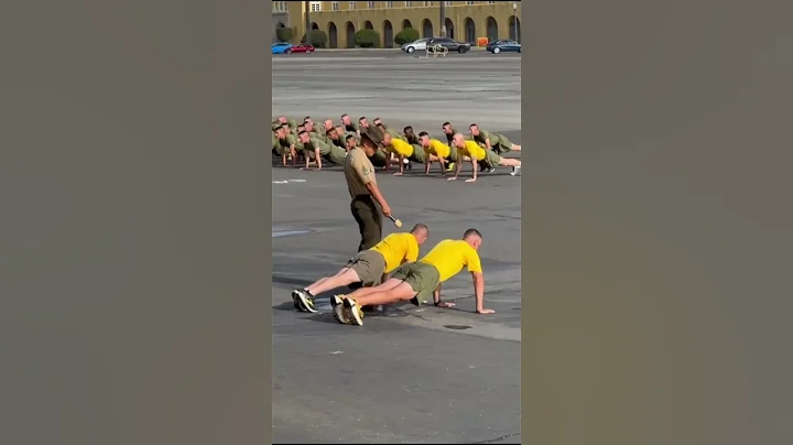 Cadence Push/Ups. #usmc #usmcforce #marines #marinecorps #bootcamp #shorts #army #military