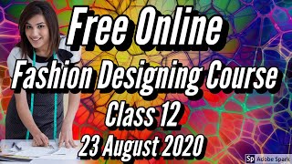 Free Online Advance Fashion Designing Class 12 // Principle Of Fashion Design // Rhythm