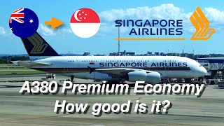 4K | Elevate Your Style in Premium Economy Onboard Superjumbo A380 with Singapore Airlines From SYD