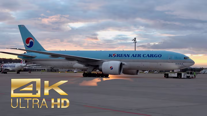 (4K) Boeing 777-FEZ Korean Air Cargo HL8075 Engine Startup at Zurich Airport ZRH LSZH
