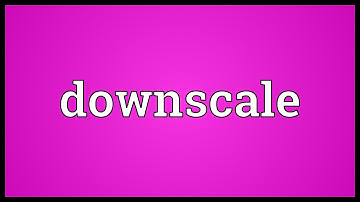 Downscale Meaning