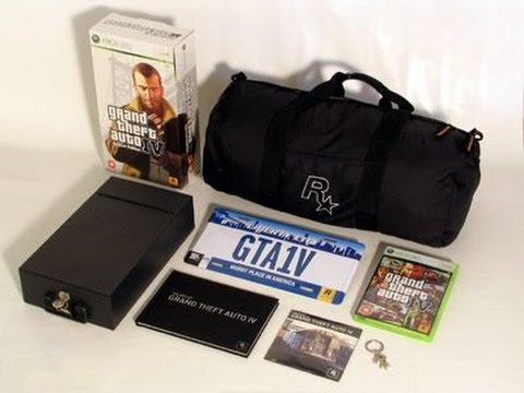 Grand Theft Auto 4 Collectors Edition Unboxing gta 4 Xbox 360 Unboxing 