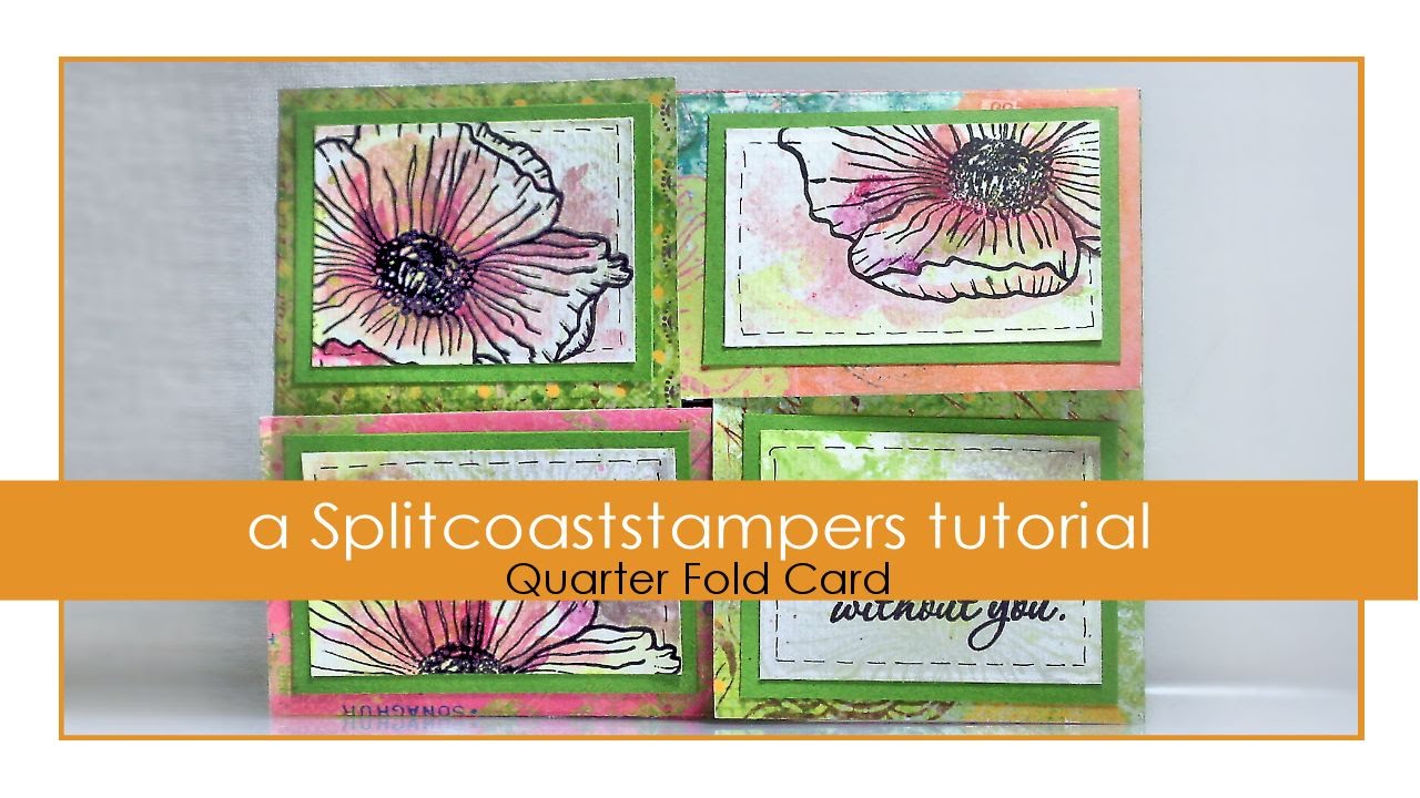 Quarter Fold Card Tutorial - Splitcoaststampers Regarding Quarter Fold Card Template