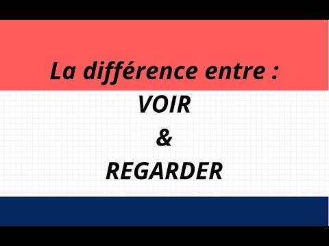 Vidéo: Différence Entre Vu Et Vu