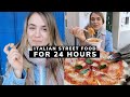 I ONLY HAD ITALIAN STREET FOOD FOR 24 HOURS | ITALY VLOG