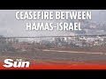 LIVE: Skyline over &#39;ghost town&#39; amid Israel-Hamas ceasefire and hope more hostages will be freed