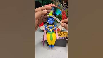 Diy Krishna ji jhula 🦚 Krishna ji jhula making 🙏 Jai shree krishna #shorts #short