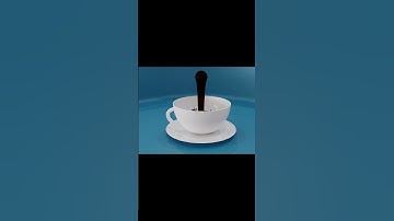 Making a cup of coffee to learn fluid situation #animation #blender #blendertutorial #tutorial