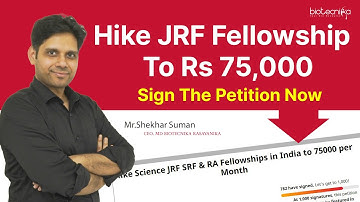 Hike JRF Fellowship To Rs 75,000 - Sign The Petition Now!
