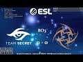 [RU] Team Secret vs. Ninjas in Pyjamas - ESL One Katowice 2019 BO3 @4liver_r