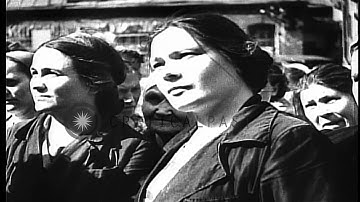 Vyacheslav Molotov, Foreign Minister sits in his office, Soviet Russia HD Stock Footage