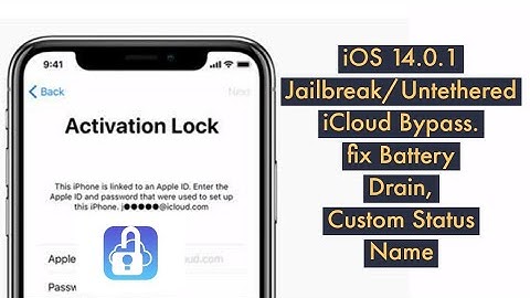 Windows |Jailbreak| Untethered| iCloud Bypass iOS 14.0.1| Custom Status Name| Fix Battery Drain|