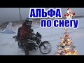 Альфа по снегу.На летней резине