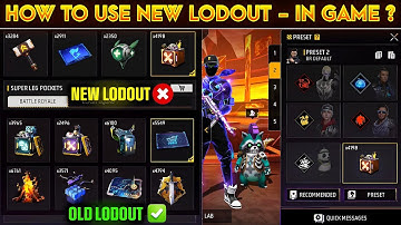 🔥 How To USE New Loadou In Free Fire 🔥 | New Loadout System Explained | Old vs New Loadout Tips