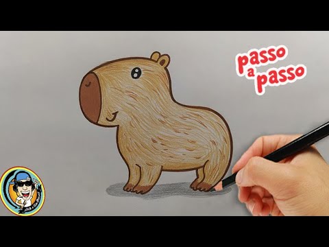 Como desenhar uma CAPIVARA passo a passo, FÁCIL e RÁPIDO (Como