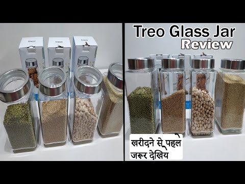 Treo By Milton Cube Storage Glass Jar- 1000ml Set Of -6 | Unboxing And