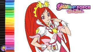 Glitter Force Doki Doki Coloring Book Glitter Ace Coloring Page Dokidoki Precure Cure Ace Coloring Youtube