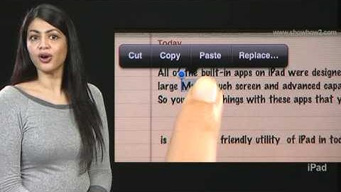 iPad - How to edit, select, copy and paste text