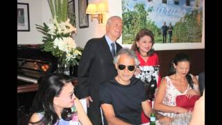 Andrea Bocelli Visits Caruso Ristorante