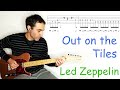 Out on the tiles  led zeppelin  guitar lesson  tutorial  cover with tab