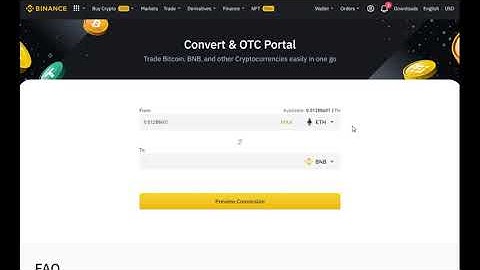 How To Convert Ethereum (ETH) to Binance (BNB) Token on Binance Exchange