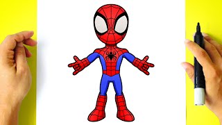 How to DRAW SPIDER-MAN - Spidey and His Amazing Friends