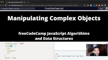 Manipulating Complex Objects (Basic JavaScript) freeCodeCamp tutorial