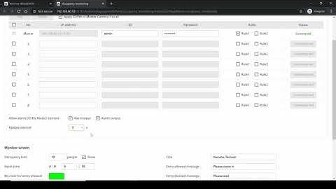 Wisenet Occupancy Monitoring  Application Configuration