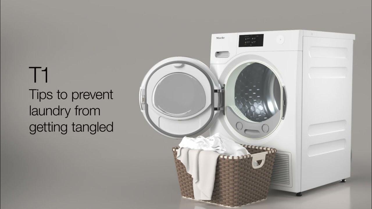 How to help prevent laundry from getting tangled in your Miele T1 dryer
