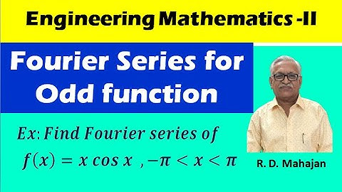 How to find Fourier Series for Odd function _ Solved example with step by step calculations
