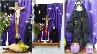 altar para viernes santo para la virgen de los Dolores o Jesucristo @sagradaliturgiatradicional1407