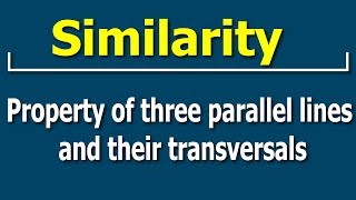 Similarity | Property of three parallel lines and their transversals | Math | Letstute