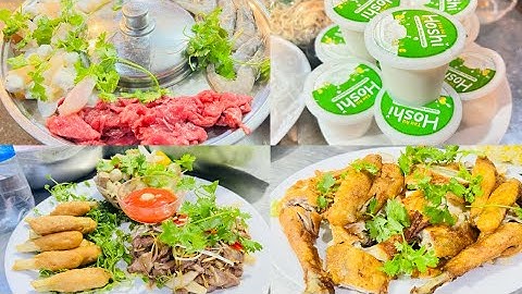 Món ngon đãi  tiệc 90 khách  ,tôm rang muối hồng Kông và lẩu thái