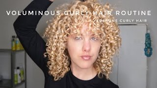 voluminous curly hair routine @curlsandblondies