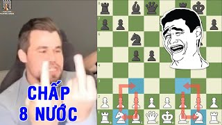 Quái Vật Say Xỉn Magnus Carlsen Chấp Đối Thủ 8 Nước Và Cái Kết... || TungJohn Playing Chess screenshot 3