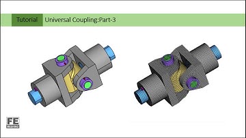 Hexa-penta meshing of universal coupling assembly in HyperMesh : Part-3