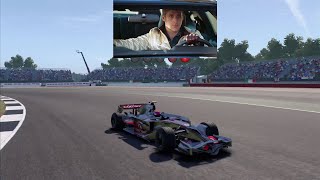 Driving F1 cars while listening to whitegirl music